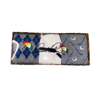 Arnold Palmer Golf Socks 3 Pack Mens 9-12 Multicolor NEW Crew Low Rider Argyle